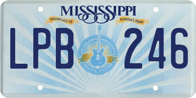 MS license plate LPB246