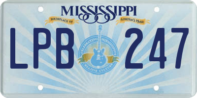 MS license plate LPB247