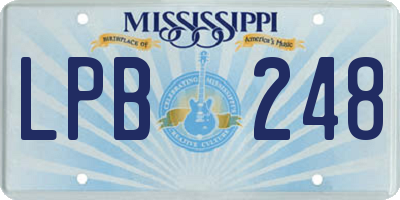 MS license plate LPB248
