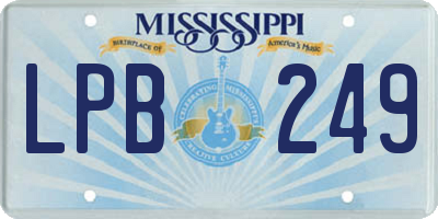 MS license plate LPB249