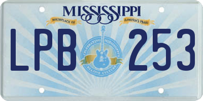 MS license plate LPB253