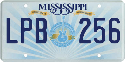 MS license plate LPB256