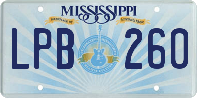 MS license plate LPB260