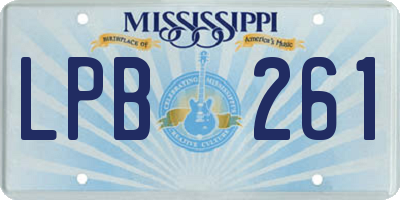 MS license plate LPB261