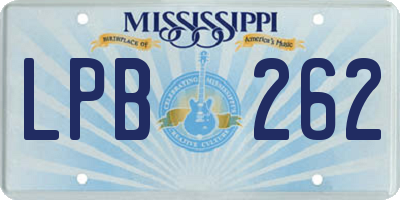 MS license plate LPB262