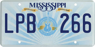 MS license plate LPB266
