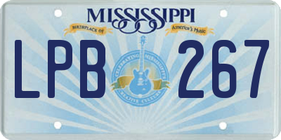 MS license plate LPB267