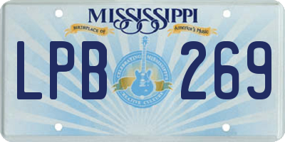MS license plate LPB269