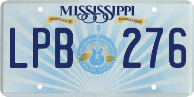 MS license plate LPB276