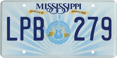 MS license plate LPB279