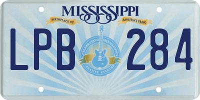 MS license plate LPB284