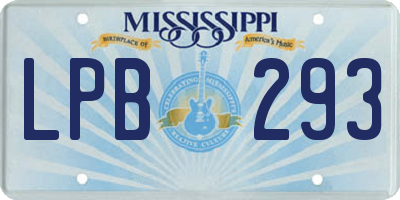 MS license plate LPB293