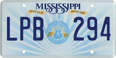 MS license plate LPB294