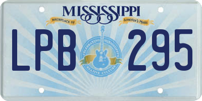 MS license plate LPB295