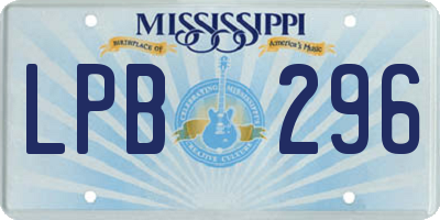 MS license plate LPB296