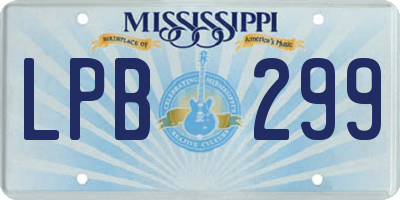 MS license plate LPB299
