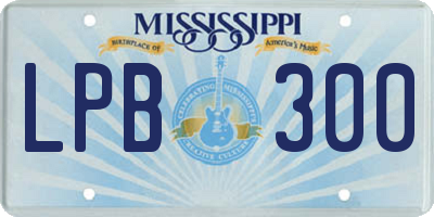 MS license plate LPB300