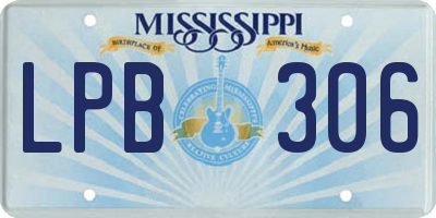 MS license plate LPB306