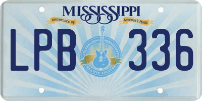 MS license plate LPB336