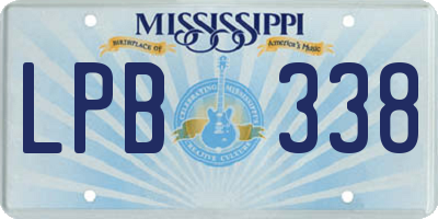 MS license plate LPB338