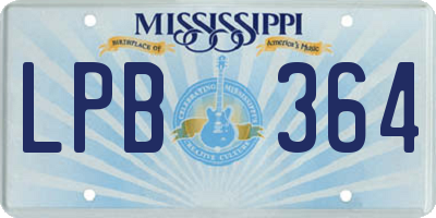 MS license plate LPB364
