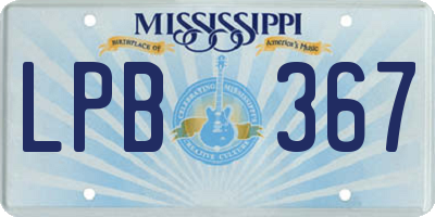 MS license plate LPB367