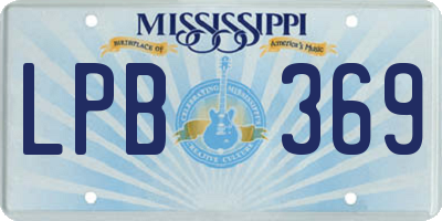 MS license plate LPB369