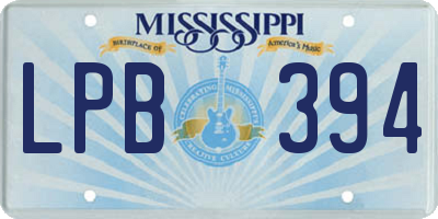 MS license plate LPB394