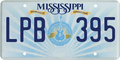 MS license plate LPB395