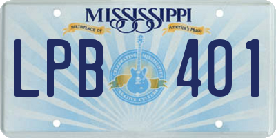 MS license plate LPB401