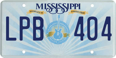 MS license plate LPB404