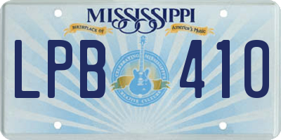 MS license plate LPB410