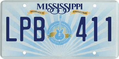 MS license plate LPB411