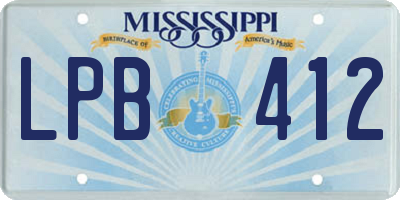 MS license plate LPB412
