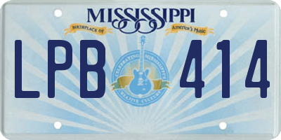 MS license plate LPB414