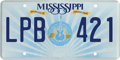 MS license plate LPB421