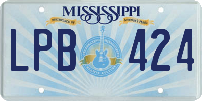 MS license plate LPB424