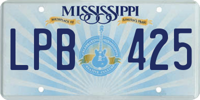 MS license plate LPB425