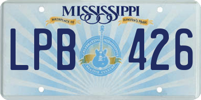 MS license plate LPB426