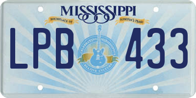 MS license plate LPB433