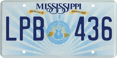 MS license plate LPB436