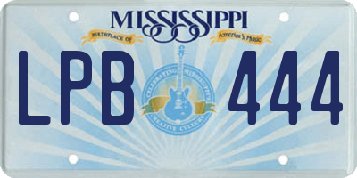 MS license plate LPB444