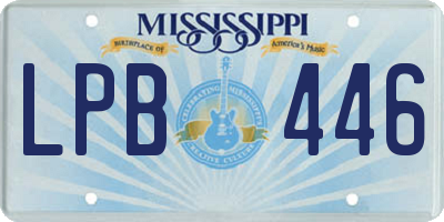 MS license plate LPB446