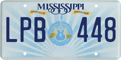 MS license plate LPB448