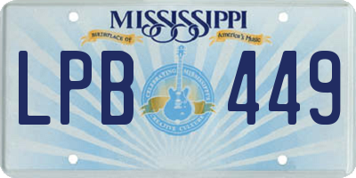 MS license plate LPB449