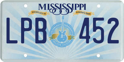 MS license plate LPB452