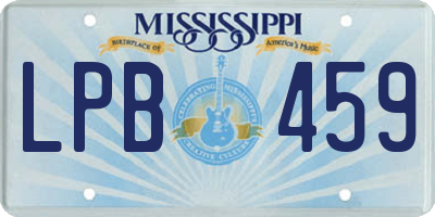 MS license plate LPB459