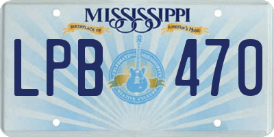 MS license plate LPB470