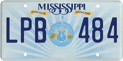 MS license plate LPB484