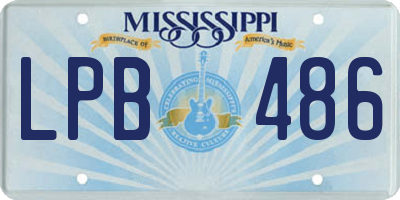 MS license plate LPB486